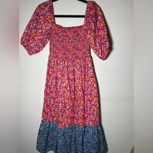 House of Harlow 1960 Pink and Blue Floral Dress